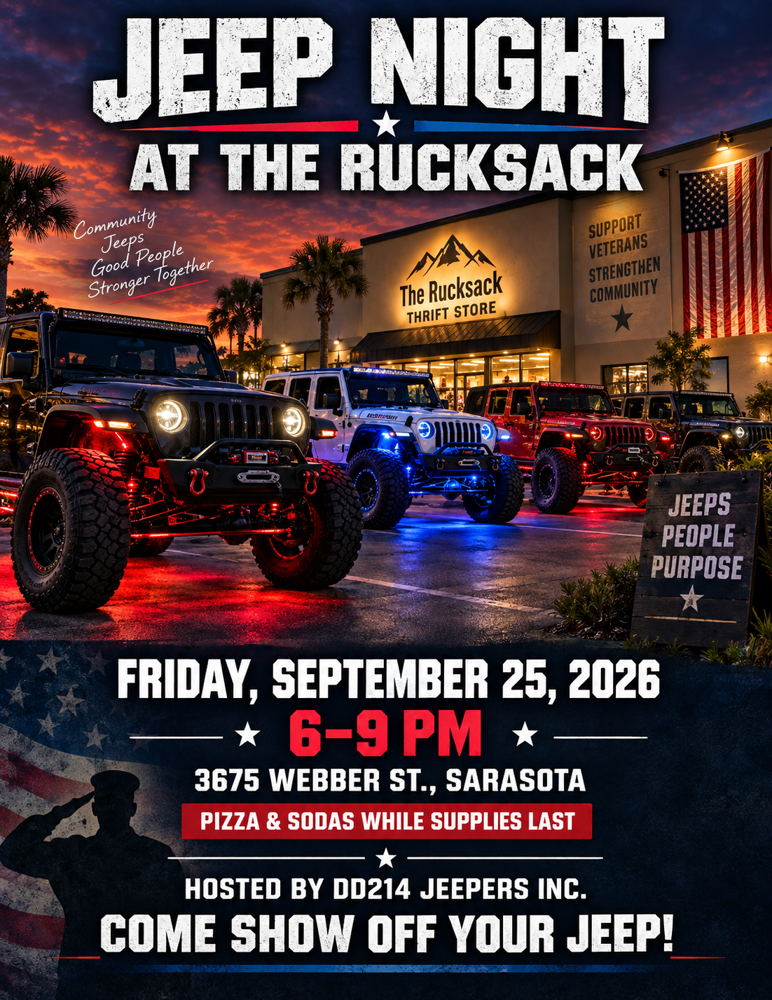 Jeep Night at The Rucksack flyer